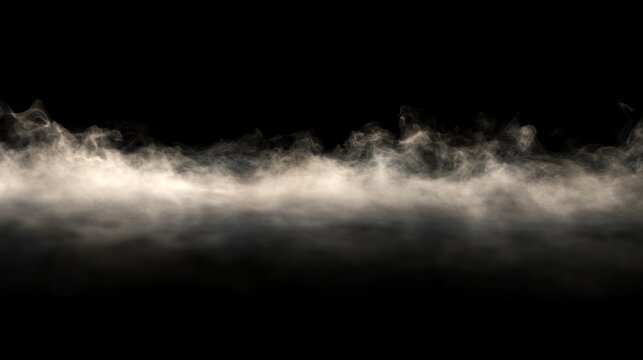 Ethereal Fog on a Black Background