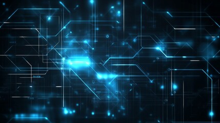 Obraz premium Abstract Blue Technology Background