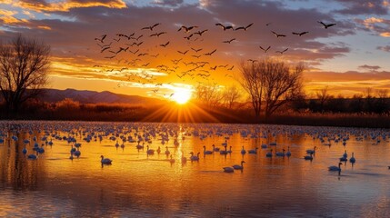 Snow geese, Bosque del Apache, New Mexico