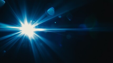 Obraz premium Bright Light Burst on Black Background