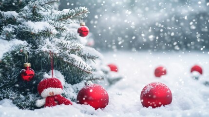 Winter Wonderland: Christmas Tree with Ornaments