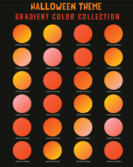halloween color theme gradient color collection vector, eps, svg file