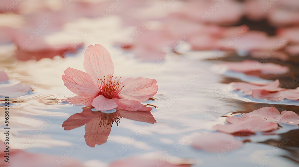 Canvas Prints flower in lake