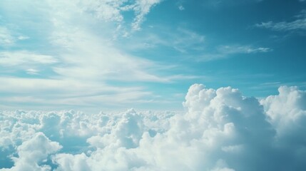 Serene Blue Sky with Clouds