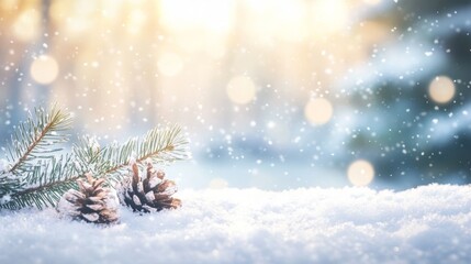 Winter Wonderland with Pine Cones