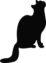 a cat body silhouette vector