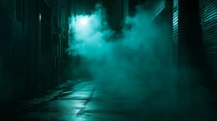 Mystical Fog in Urban Alley