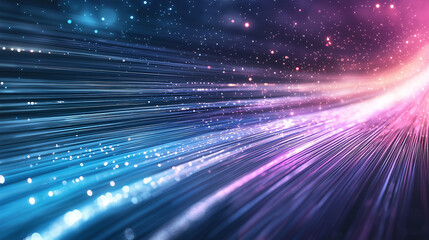 Advanced Network Technology: Colorful Optic Fiber Background, Representing Digital Light Communication and Internet Connectivity. photo