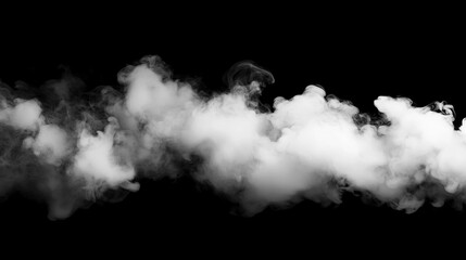 White Smoke on Black Background