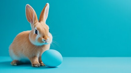 Obraz premium Cute Easter Bunny with Egg