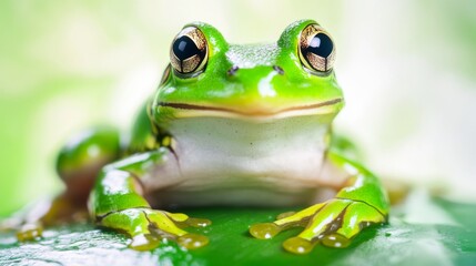 Vibrant Green Frog