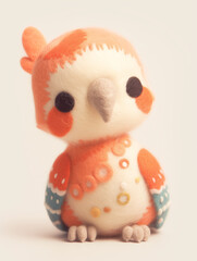 かわいいフェルト風のオウム