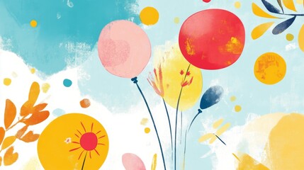 Fototapeta premium Colorful Floral Celebration