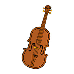 Fototapeta premium A whimsical and playful vector illustration of a cartoon violin, isolated on a transparent background