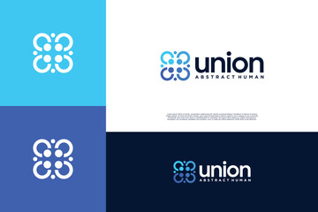 Fototapeta premium Abstract people group logo design