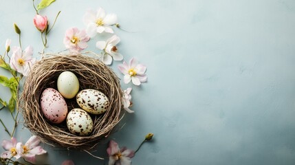 Obraz premium Easter Nest with Decorative Eggs