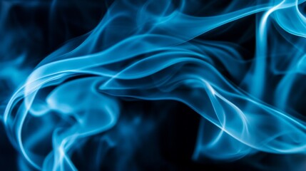 Fototapeta premium Ethereal Blue Smoke Background