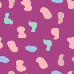 Groovy Lava Lamp Seamless Pattern. Psychedelic Fluid Drops Vector Background in 1970s Hippie Retro Style for Print on Textile, Wrapping Paper, Social Media
