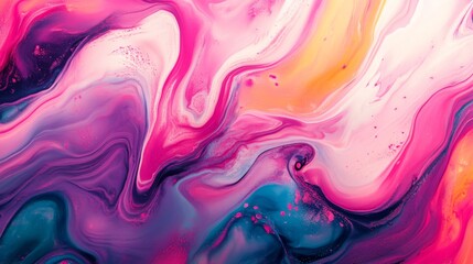 Obraz premium Vibrant Abstract Ink Swirls