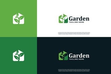 Green house logo, Plant house logo design for garden