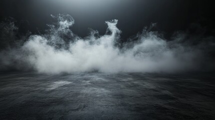 Fototapeta premium Ethereal Fog in a Dimly Lit Space