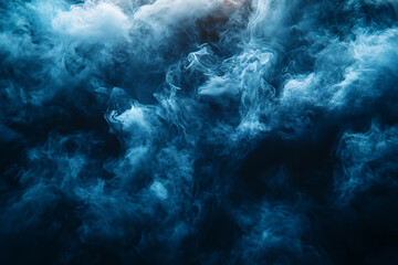 Thick, dark smoke swirling against a black background, creating an ominous and mysterious atmosphere, perfect for dramatic and intense visuals.
