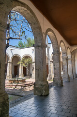 Arches in the historic center of the architecture of the city of Guadalajara in the state of...