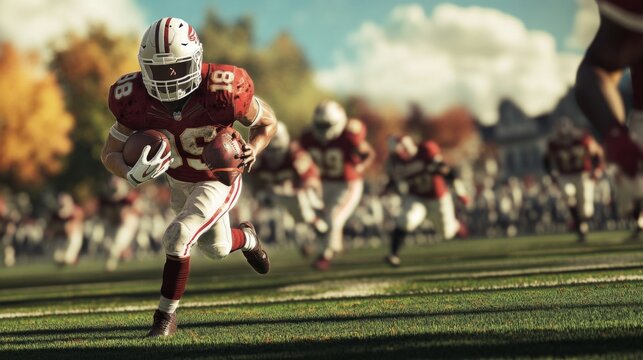 Dynamic Football Action on the Field
