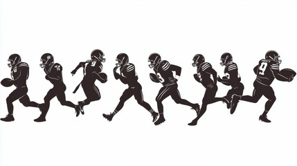 Fototapeta premium Dynamic Football Players in Motion