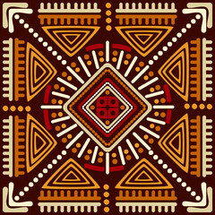 Vector illustration of an ethnic geometric pattern. Bohemian seamless pattern Seamless embroidery pattern, pattern, original design for fabric, background, carpet, wallpaper, clothing, wrapping paper.