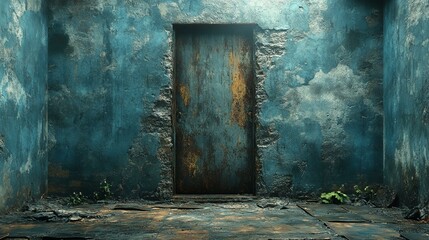 Obraz premium Heavy Metal Room with Dark Shadows. Industrial Design Inspiration for Creative Backgrounds and Cinematic Scenes. Generative AI