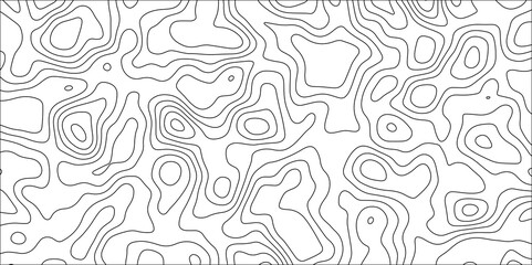 Contour map background. Geography scheme and terrain. Topography grid map. Stylized topographic contour map. Geographic line mountain relief. Abstract lines or wavy backdrop background.	
