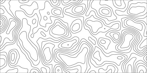 Contour map background. Geography scheme and terrain. Topography grid map. Stylized topographic contour map. Geographic line mountain relief. Abstract lines or wavy backdrop background.	
