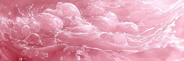 Abstract pink and white liquid background