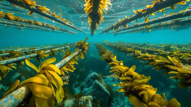 Sustainable Kelp Farming Underwater