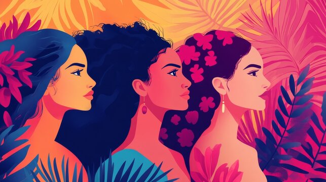 women advirtesment ehite backround illustration 