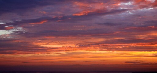 Bright colourful sunset