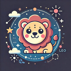 獅子座のイメージイラスト