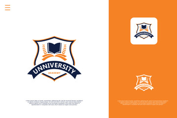 University emblem logo design for school academy