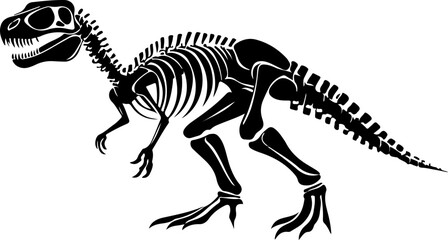 Fototapeta premium Skeletal Tyrannosaurus Rex Dinosaur Illustration