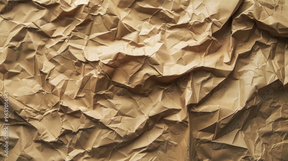 Canvas Prints Recycled brown paper with wrinkles in the background