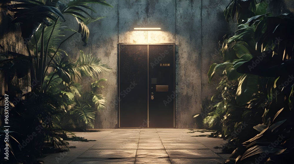 Poster 3d visualization of a safe house concept focusing on security aspects image