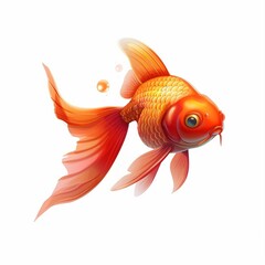 Goldfish Light element fantasy cartoon isolated whitebackground 16:9