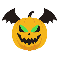 halloween pumpkin isolated on white