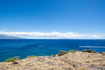 View of the west coast of Maui. Area of Olowalu, Hawaii