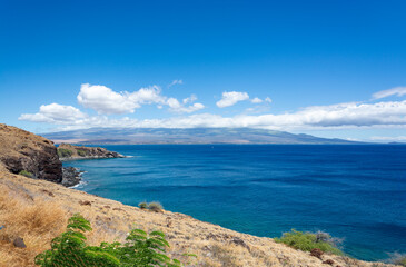 View of the west coast of Maui. Area of Olowalu, Hawaii