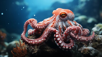 Isolated octopus