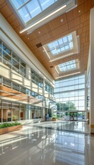 Modern Eco-Friendly Hospital with Energy-Efficient HVAC and Smart Lighting Design