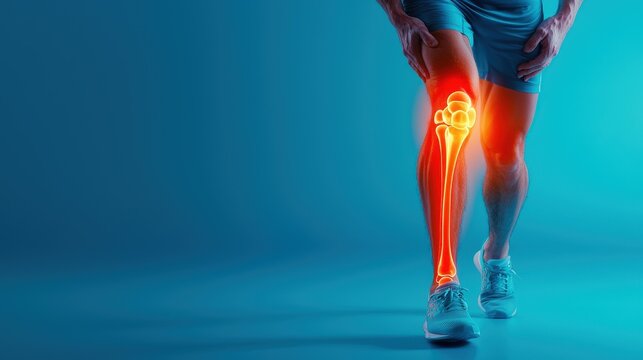 Runner grimacing in pain while holding their hip and knee indicating ITBS