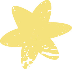 Star With Grunge Pattern